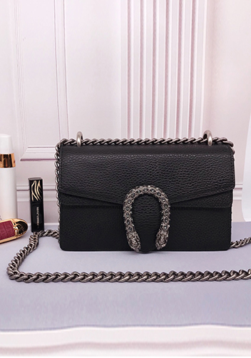 Jess Small Leather Shoulder Bag Black