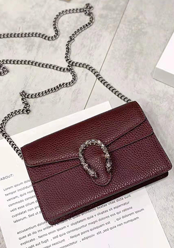 Jess Mini Leather Shoulder Bag Burgundy