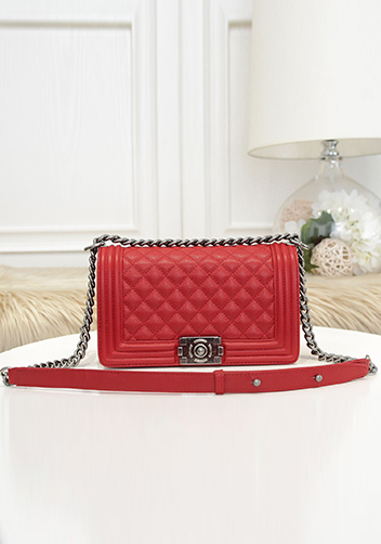 Ingrid Litchi Leather Flap Red