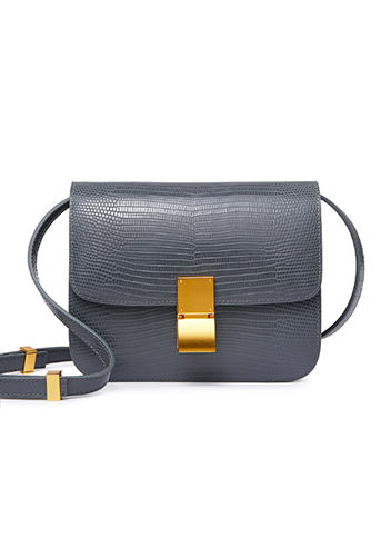 Martha Small Lizard Leather Dark Grey Martha Small Lizard Leather Dark Grey