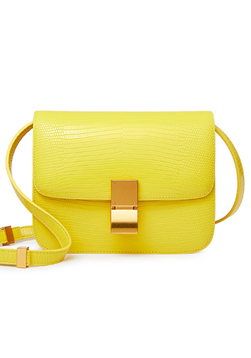 Martha Medium Lizard Leather Yellow Martha Medium Lizard Leather Yellow