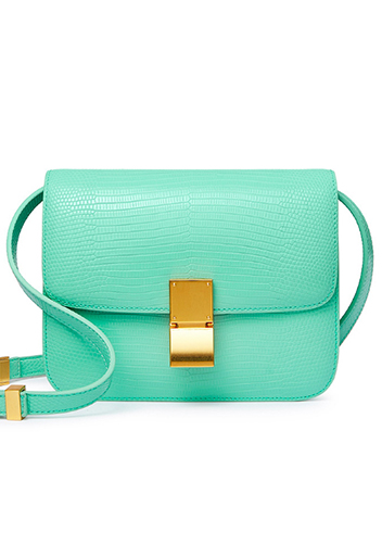 Martha Medium Lizard Leather Mint Green Martha Medium Lizard Leather Mint Green