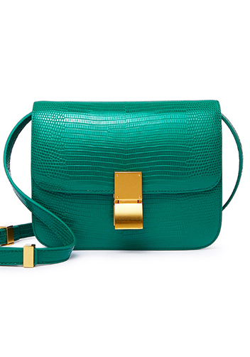 Martha Medium Lizard Leather Green
