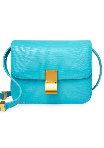 Martha Medium Lizard Leather Glacier Blue Martha Medium Lizard Leather Glacier Blue