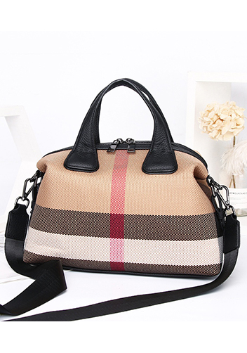 Christi Canvas Leather Medium Bag Black Christi Canvas Leather Medium Bag Black