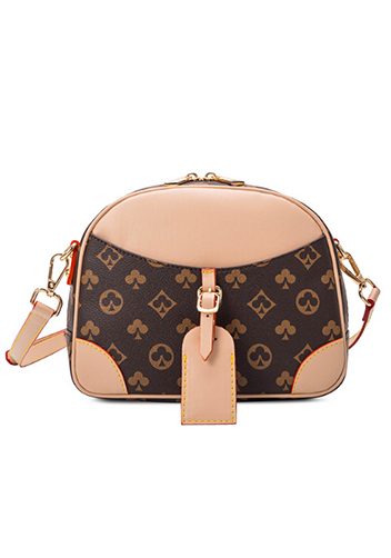 Louisa Poker Vegan Leather Shoulder Bag Beige