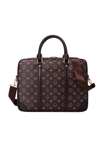 Louisa Poker Vegan Laptop Briefcase Chocolate
