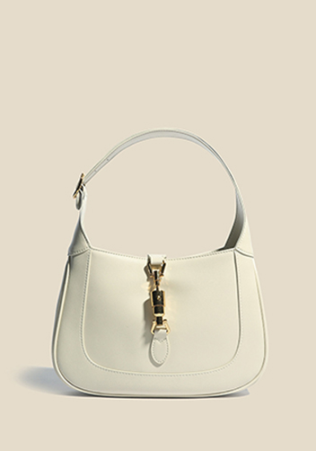 Daphne Leather Shoulder Bag Small White