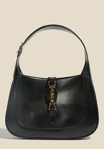 Daphne Leather Shoulder Bag Black