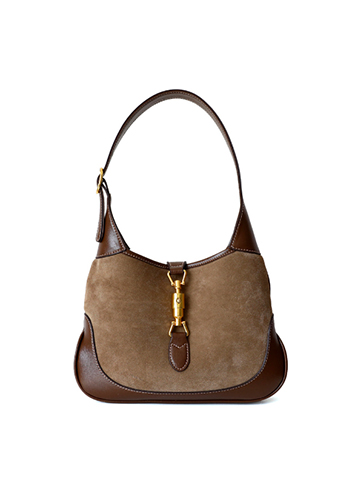 Daphne Suede Leather Shoulder Bag Brown