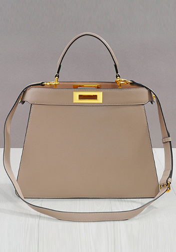 Carrie Leather Bag With Gold Hardware Beige