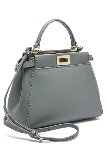 Carrie Smooth Leather Mini Bag Grey Carrie Smooth Leather Mini Bag Grey