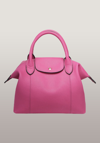 Rachele Leather Medium Bag Hot Pink