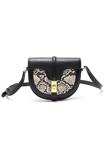 Anathema Calfskin Saddle Shoulder Bag Black