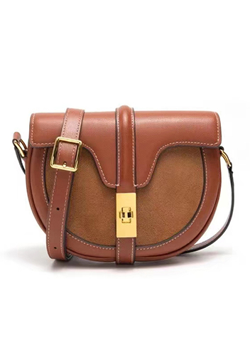 Anathema Calfskin Saddle Shoulder Bag Brown
