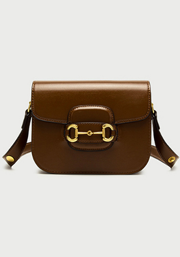Alicia Vegan Leather Shoulder Bag Brown