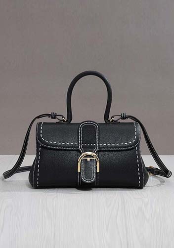 Hurricane Leather Shoulder Bag Black