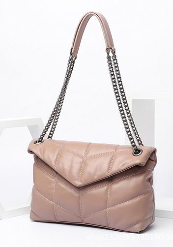 Yvonne Medium Envelope Shoulder Bag Lambskin Pink