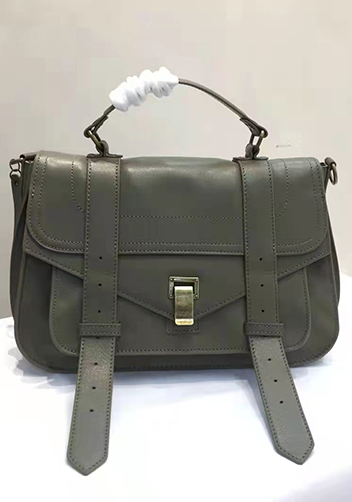 The Cartable Leather Bag Olive The Cartable Leather Bag Olive