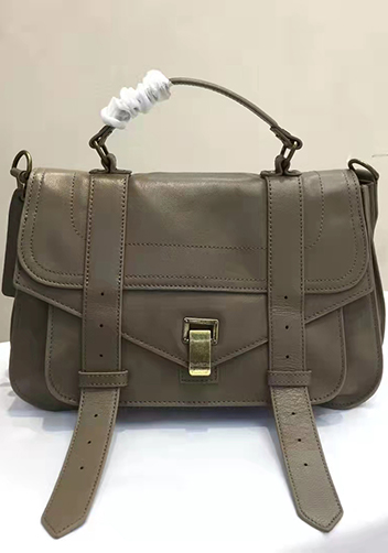 The Cartable Leather Bag Khaki The Cartable Leather Bag Khaki