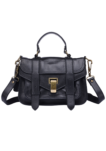 The Cartable Leather Small Bag Black
