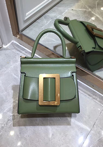 Alena Buckle Belt Top Handle Small Bag Light Green Alena Buckle Belt Top Handle Small Bag Light Green