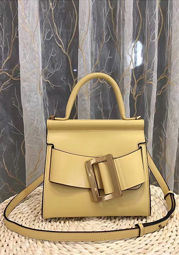 Alena Buckle Belt Top Handle Bag Yellow