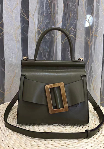 Alena Buckle Belt Top Handle Bag Green