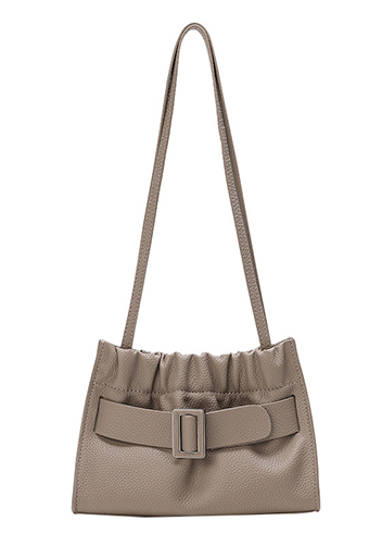 Alena Buckle Shoulder Bag Grey