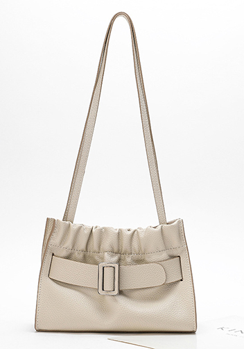 Alena Buckle Shoulder Bag Cream