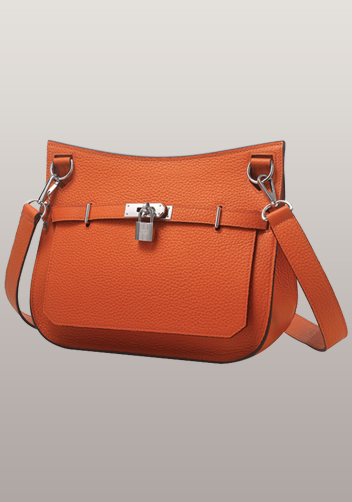 Birgit Calf Leather Shoulder Bag Orange