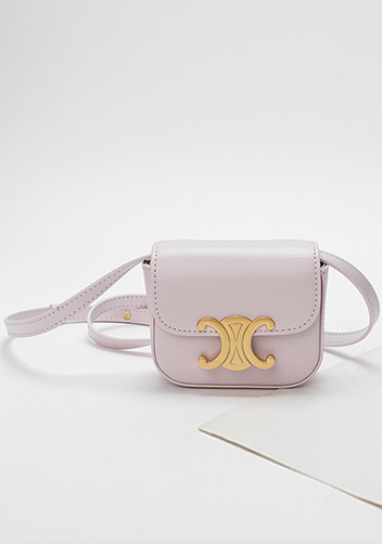 Yuga Leather Lipstick Headset Mini Bag Purple