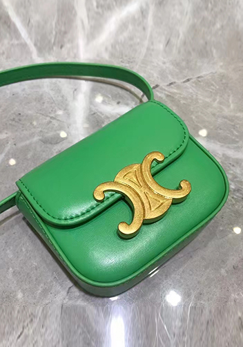 Yuga Leather Lipstick Headset Mini Bag Green