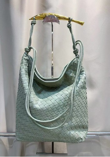 The Fish Handle Vegan Leather Hobo Bag Cave Green