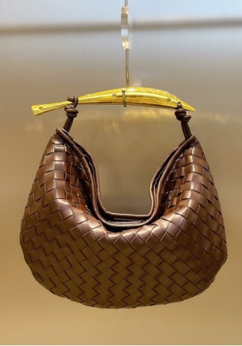 The Fish Handle Medium Vegan Leather Bag Choco