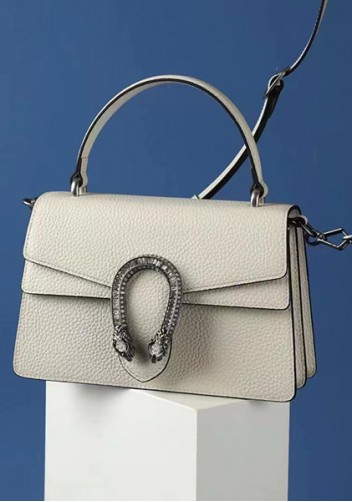 Jess Small Top handle Leather Shoulder Bag White