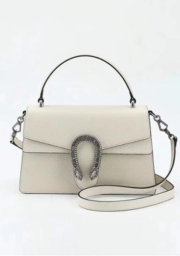 Jess Medium Top handle Leather Shoulder Bag White