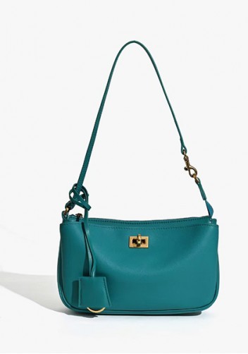 Monaco Glam Carry All Leather Clutch Bag Blue