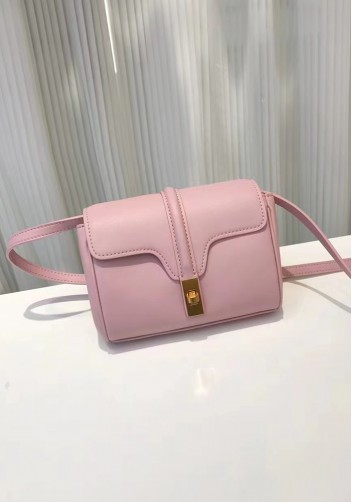 Shimanne Calfskin Shoulder Mini Bag Pink