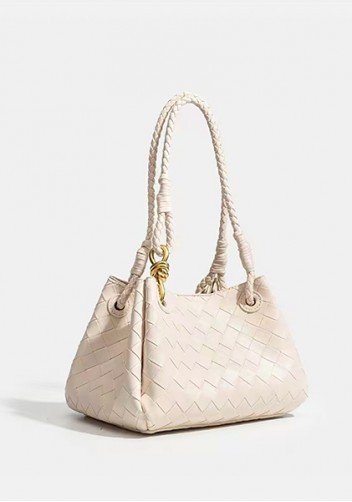 Mia Chute Synthetic Leather Small Shoulder Bag White