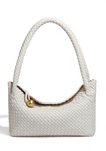 Mia Ball Synthetic Leather Shoulder Bag Cream