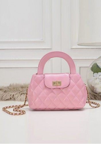 Adele Flap Top Handle Leather Shoulder Bag Pink