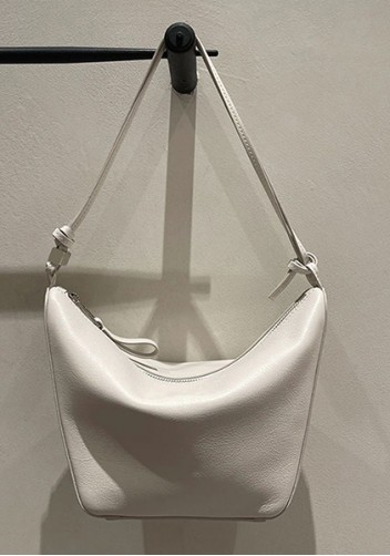 Adrienne Leather Hobo Bag White