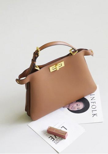 Carrie Smooth Leather Medium Bag Camel