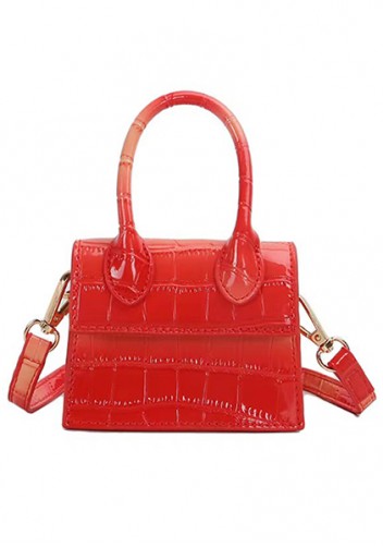 Small Is Beautiful Mini Bag Croc Vegan Leather Gradient Orange Small Is Beautiful Mini Bag Croc Vegan Leather Gradient Orange