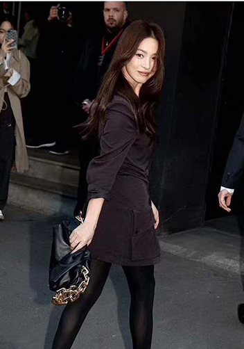 Dina Leather Clutch Chain Bag Black