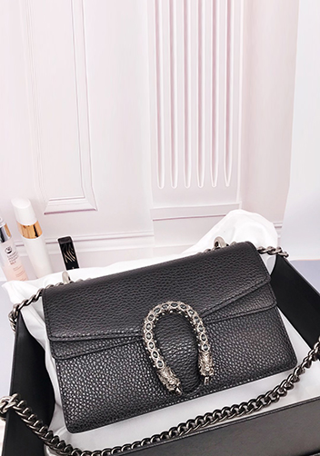 Jess Small Leather Shoulder Bag Black