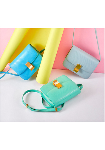 Martha Small Lizard Leather Sky Blue