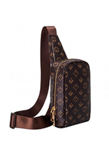 Louisa Flower Vegan Sling Bag Brown