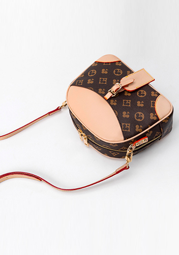 Louisa Poker Vegan Leather Shoulder Bag Beige